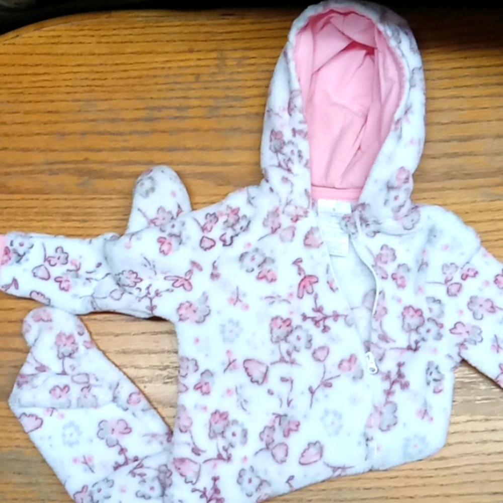 Baby girl fuzzy snowsuit